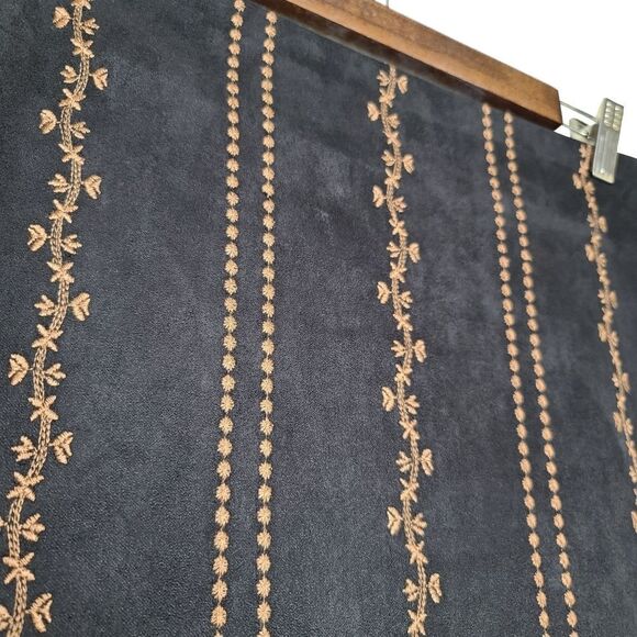 Altar'd State | Black Suede Embroidered Mini Skirt | Large - Picture 7 of 12